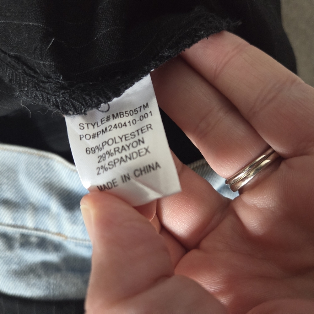Mimosa Pinstripe Dress Pants With Denim Waist - Picture 4 of 6